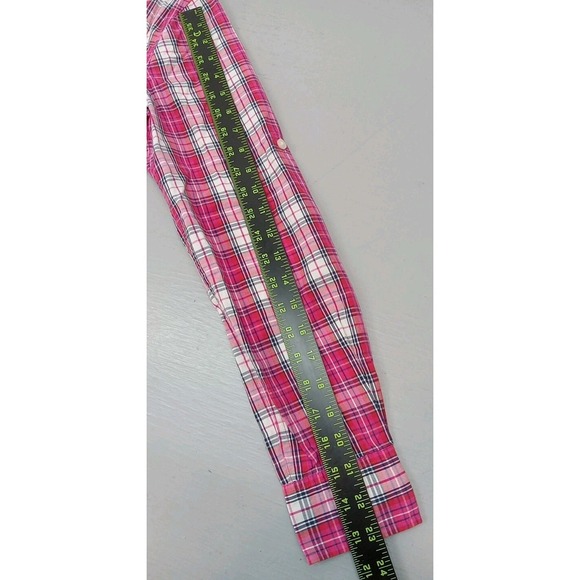 Vineyard Vines Plaid Popover Tunic Blouse Women's Size 6 Pink Plaid 1/2‎ Button - Picture 6 of 8